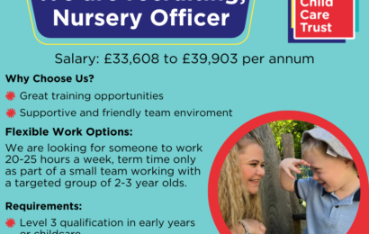 We are recruiting – Nursery Officers